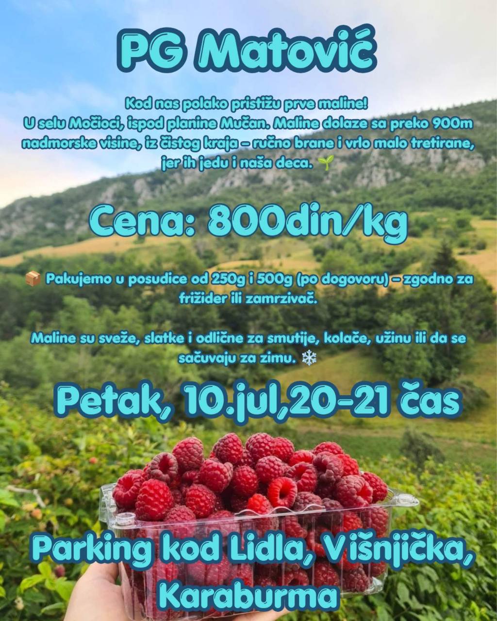 Najava — Parking kod Lidla, Višnjička, Karaburma