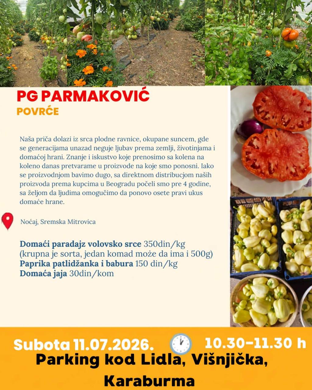 Najava — Parking kod Lidla, Višnjička, Karaburma, Beograd