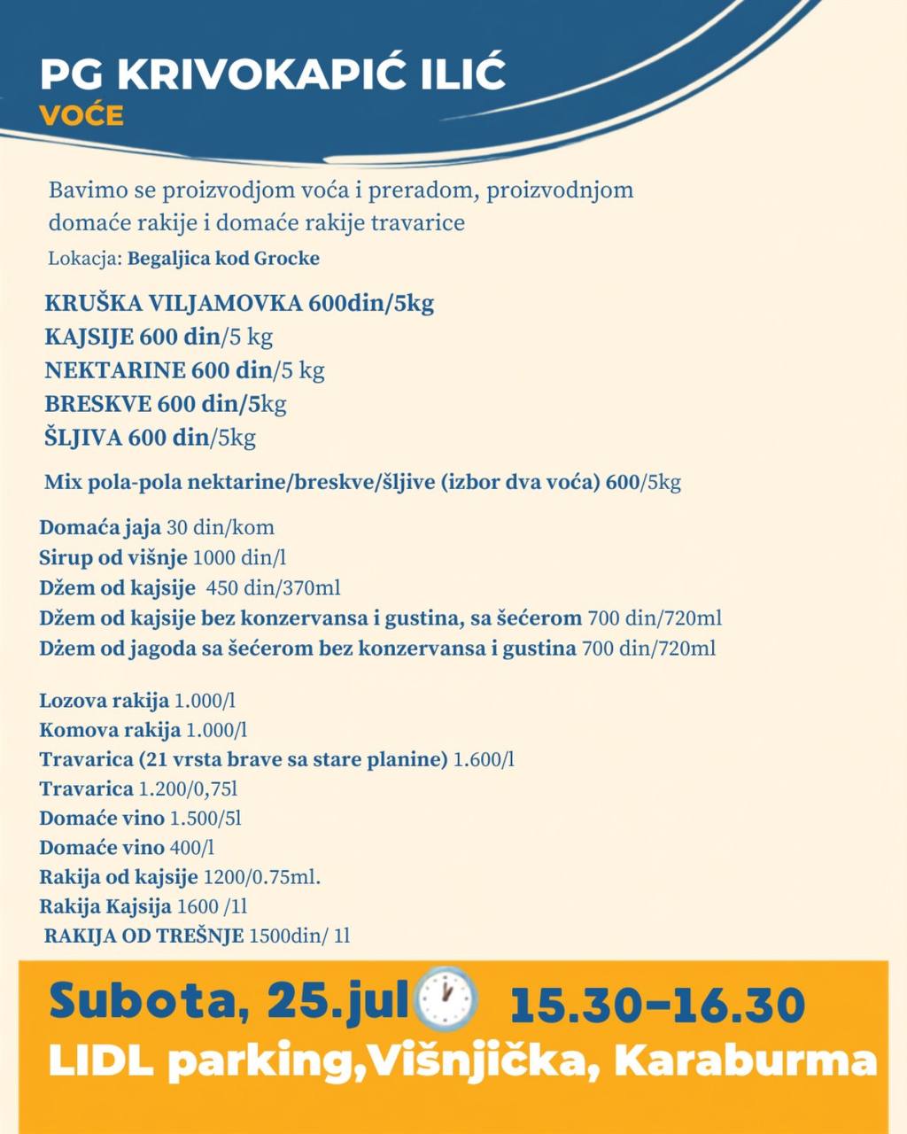 Najava — LIDL parking, Višnjička, Karaburma, Beograd