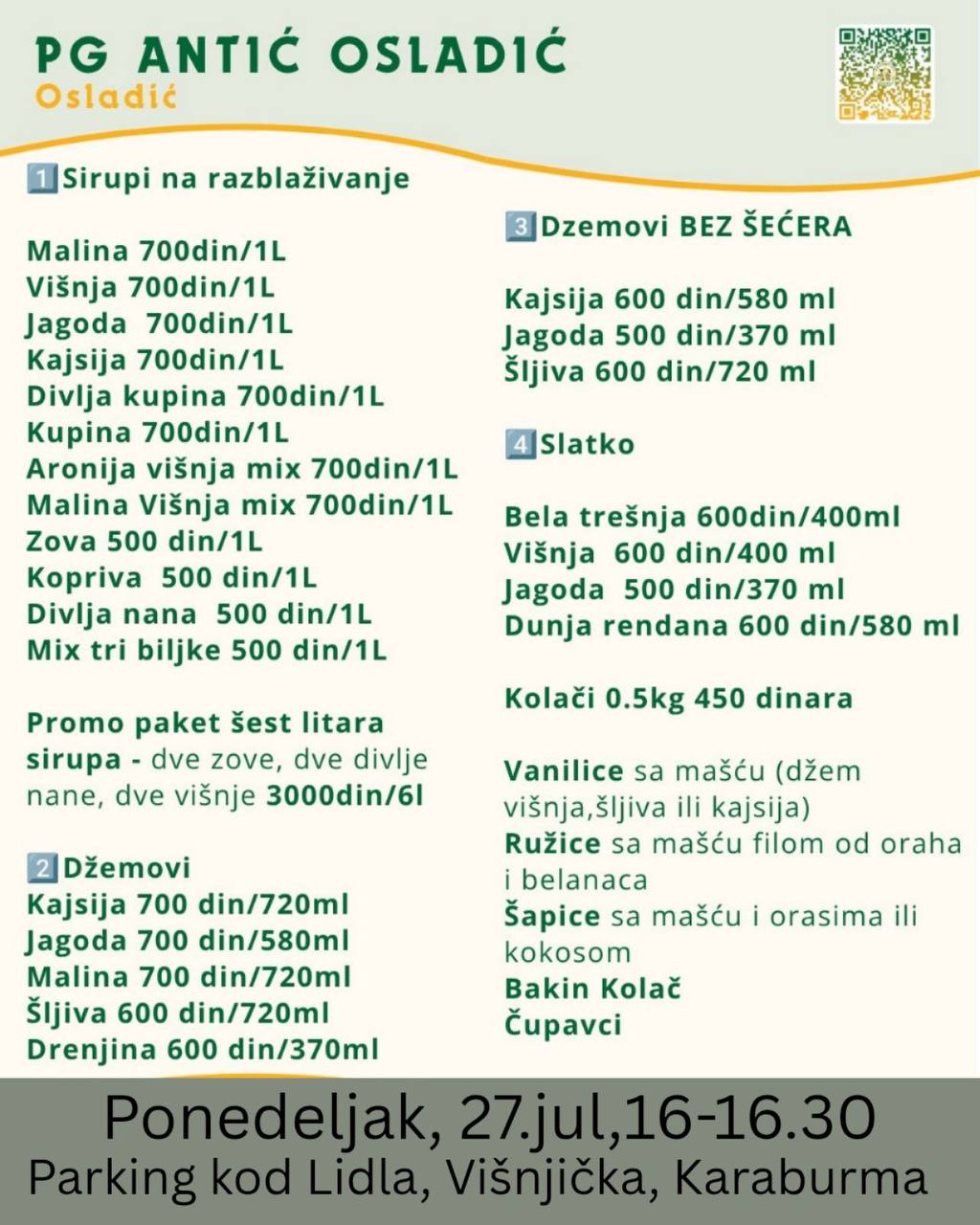 Najava — Parking kod Lidla, Višnjička, Karaburma