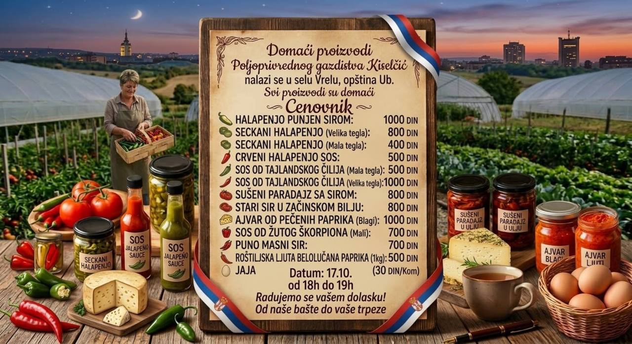 Najava — Selo Vrelo, opština Ub